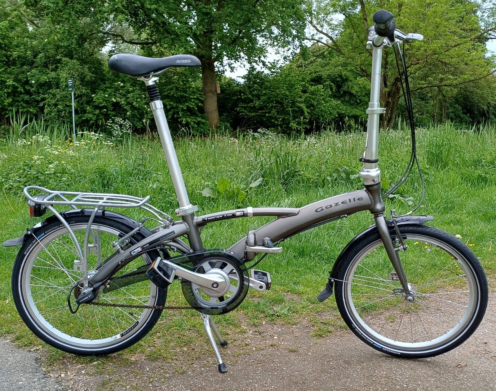 Mooie Gazelle Tranza Xtra vouwfiets, Fietsen en Brommers, Fietsen | Vouwfietsen, Ophalen, 20 inch of meer, Gebruikt, Velgrem