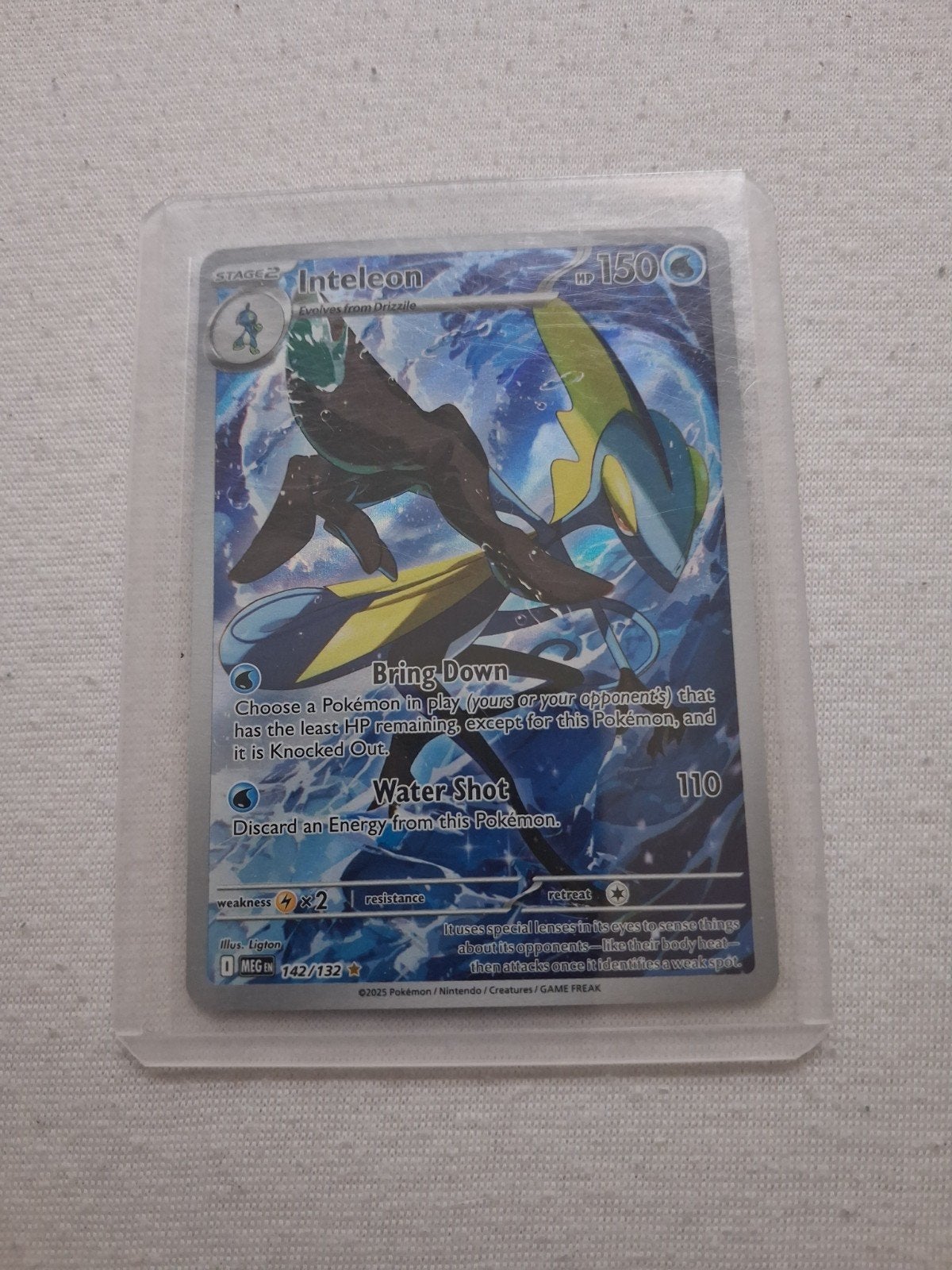 Inteleon Pokémon Kaart (142/137) - Zo goed als nieuw, Ophalen, Zo goed als nieuw, Losse kaart