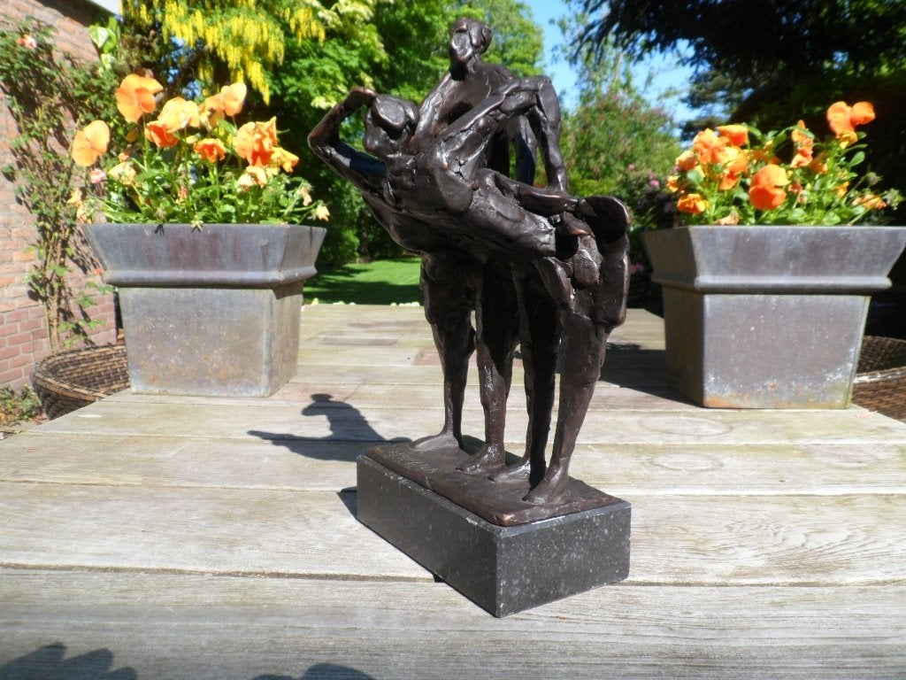 Hans Blank.1952-2019.Brons beeld.Urker echtpaar., Antiek en Kunst, Kunst | Beelden en Houtsnijwerken, Ophalen of Verzenden