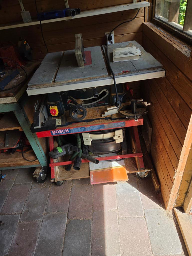 Bosch GTS 10 Professional zaagmachine met Festool stofzuiger, Ophalen, Gebruikt, Cirkelzaag, Bosch