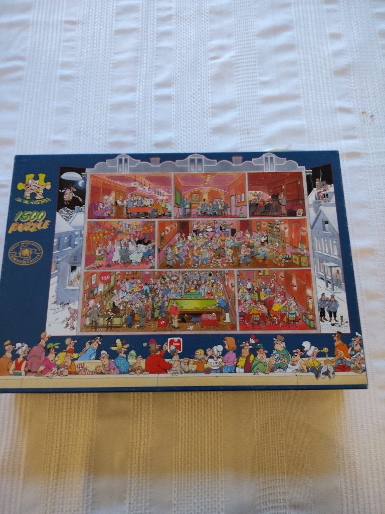 Jan Van Haasteren. 1500 Puzzle. Grand Café Puzzel02, Verzenden, 500 t/m 1500 stukjes, Gebruikt, Legpuzzel
