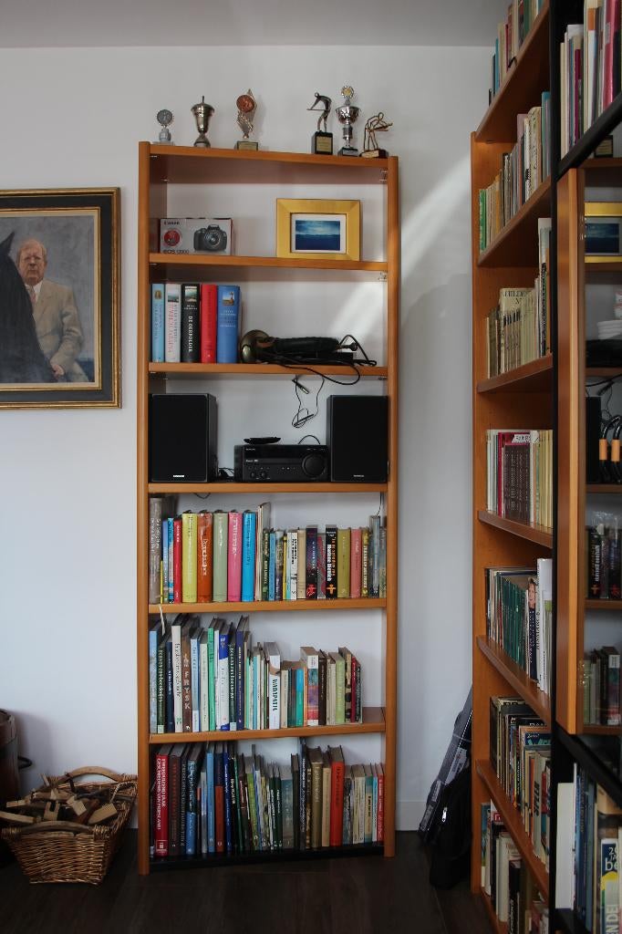 Prachtige boekenkasten, drie grote en één kleine, Huis en Inrichting, Ophalen, Met deur(en), 200 cm of meer, 50 tot 100 cm