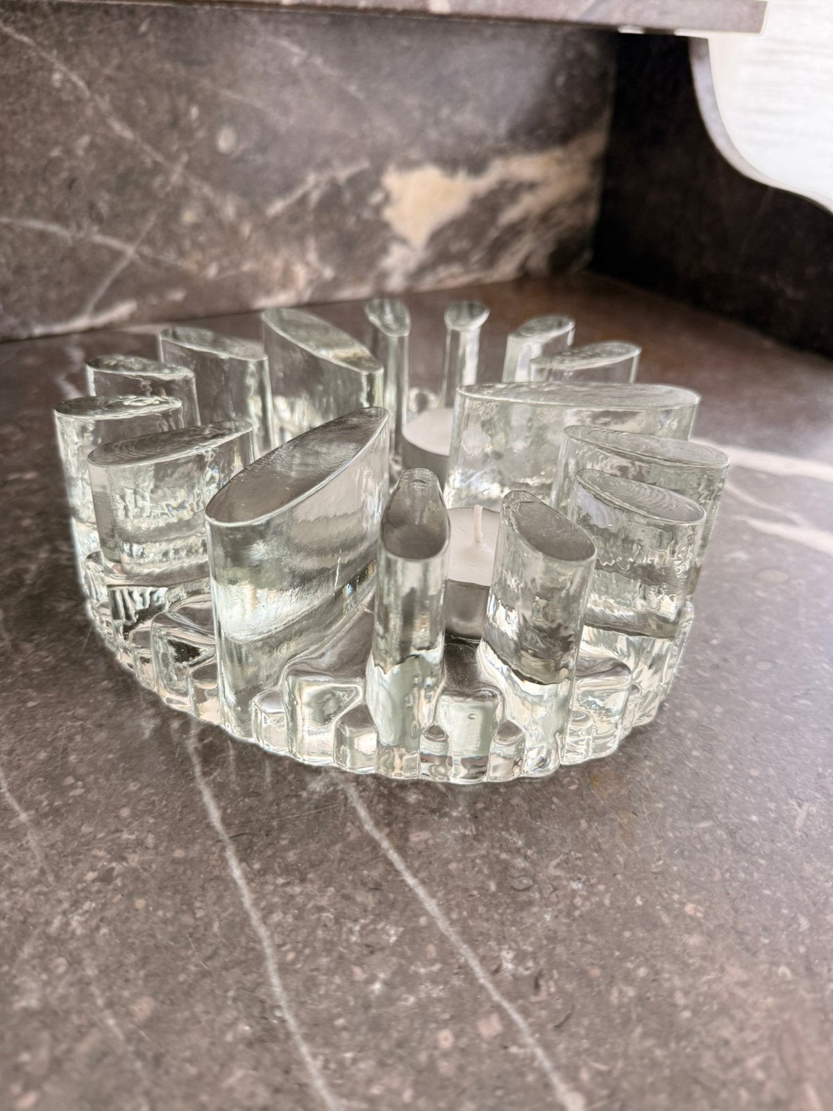 Vintage Bel Mondo glazen theelichthouder | Georg Schütte, Ophalen of Verzenden