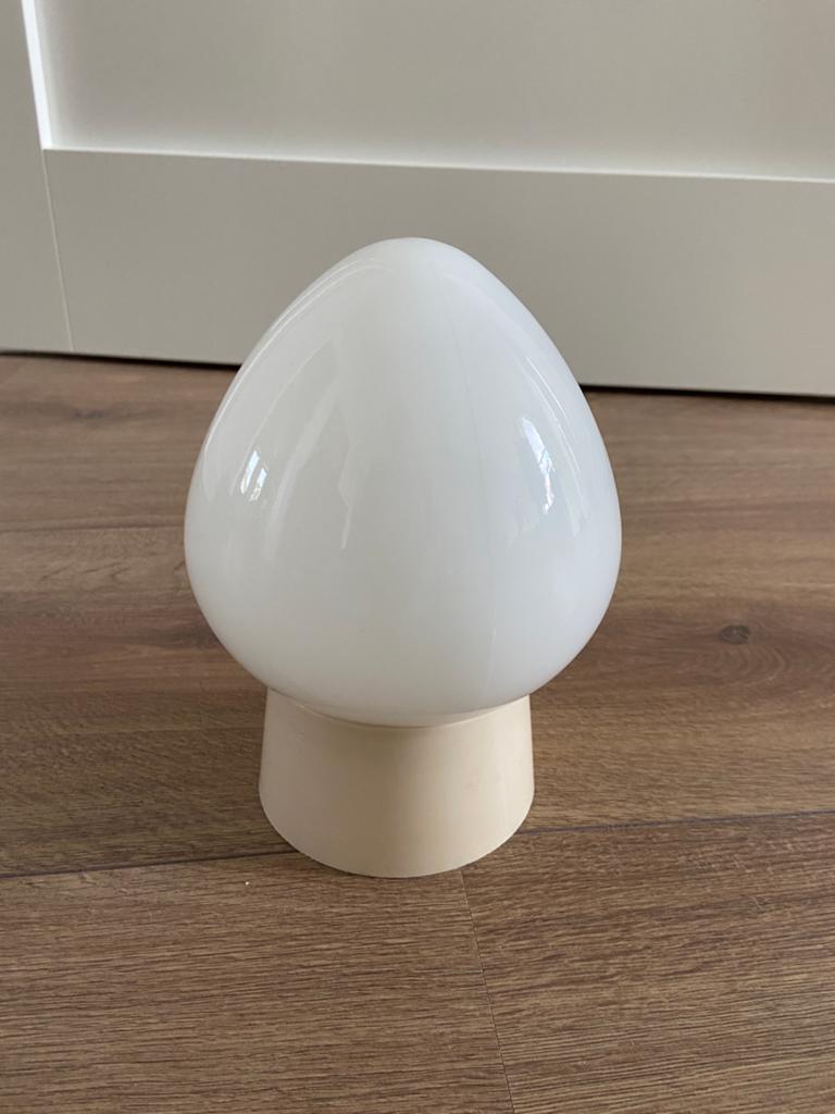 Vintage bollamp plafondlamp plafonniere Thabur-achtig wit, Ophalen of Verzenden