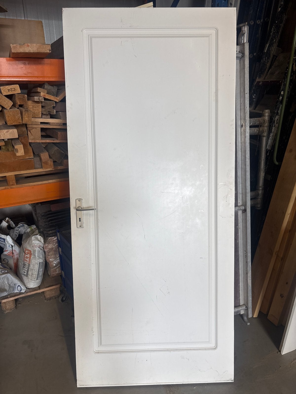 Binnendeur 92x211.5 cm - Wit, Ophalen, Gebruikt, 80 tot 100 cm, Binnendeur