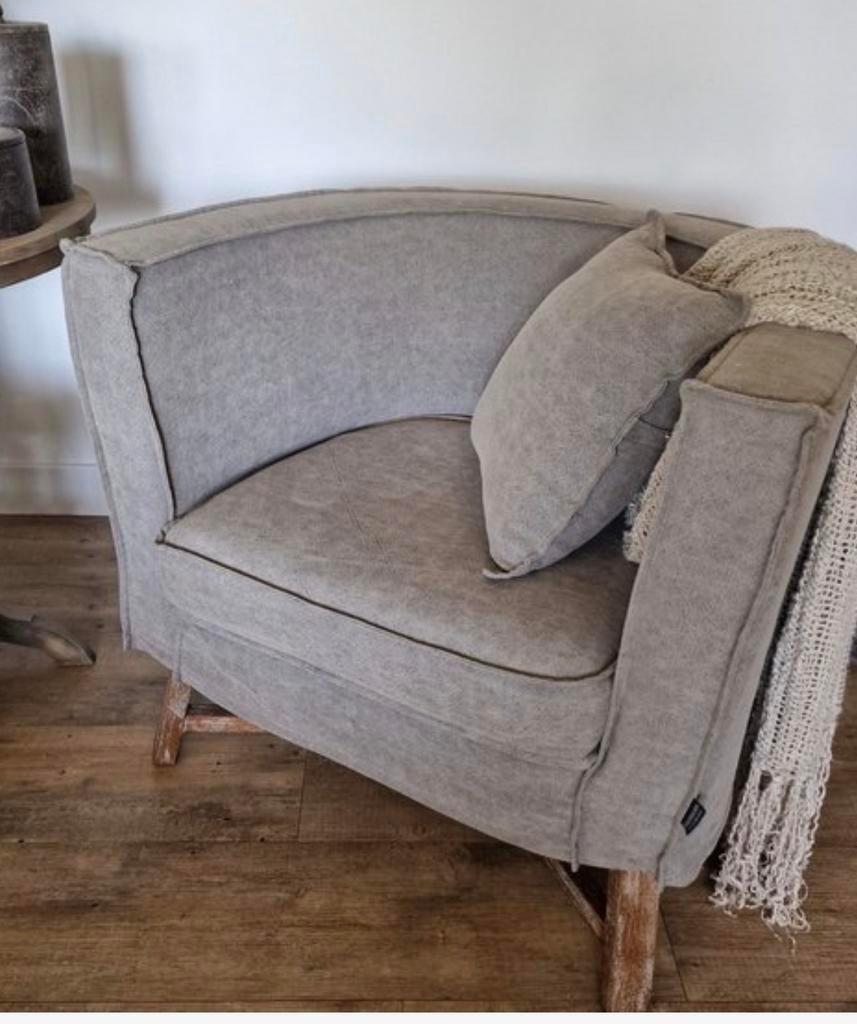 Nieuwe taupe hoes voor Dirk fauteuil Aura Peeperkorn, Ophalen of Verzenden, Nieuw, Stof, 75 tot 100 cm