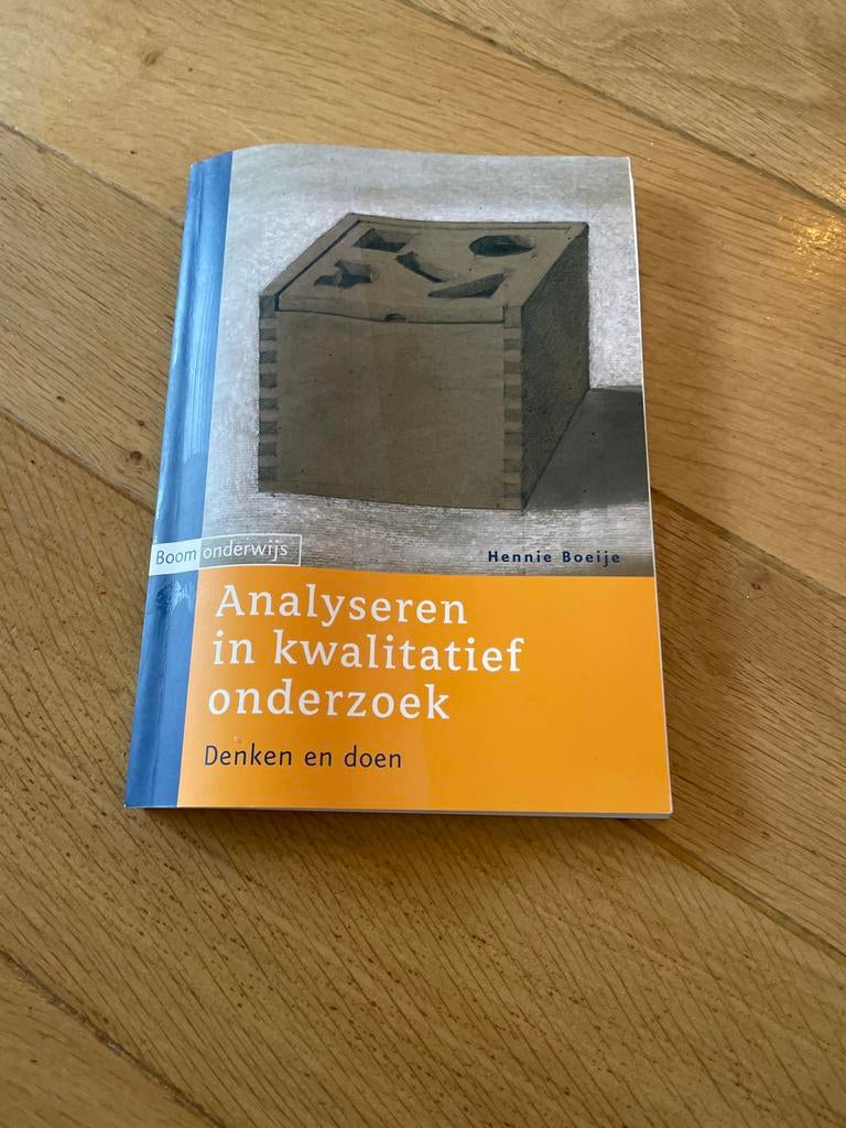 Analyseren in kwalitatief onderzoek - Hennie Boeije, Boeken, Ophalen of Verzenden, Gamma, Zo goed als nieuw, HBO