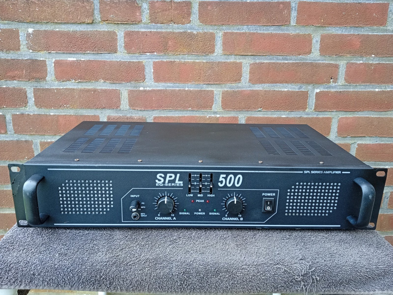 SKYTEC SPL 500 + luidsprekers, Ophalen of Verzenden, Gebruikt, Minder dan 500 watt, Monitor(versterker)