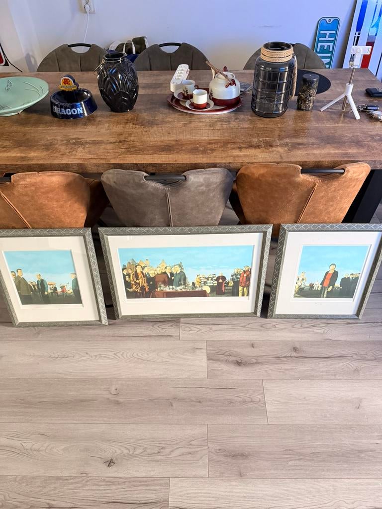Schilderij prent Nijmeegse Nachtwacht Nijmegen zeefdruk, Antiek en Kunst, Ophalen of Verzenden