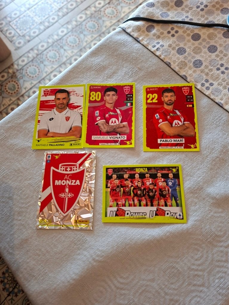 Panini / 5 Stickers / Monza / Calciatori 2023-2024, Verzamelen, Ophalen of Verzenden, Nieuw, Buitenlandse clubs, Poster, Plaatje of Sticker
