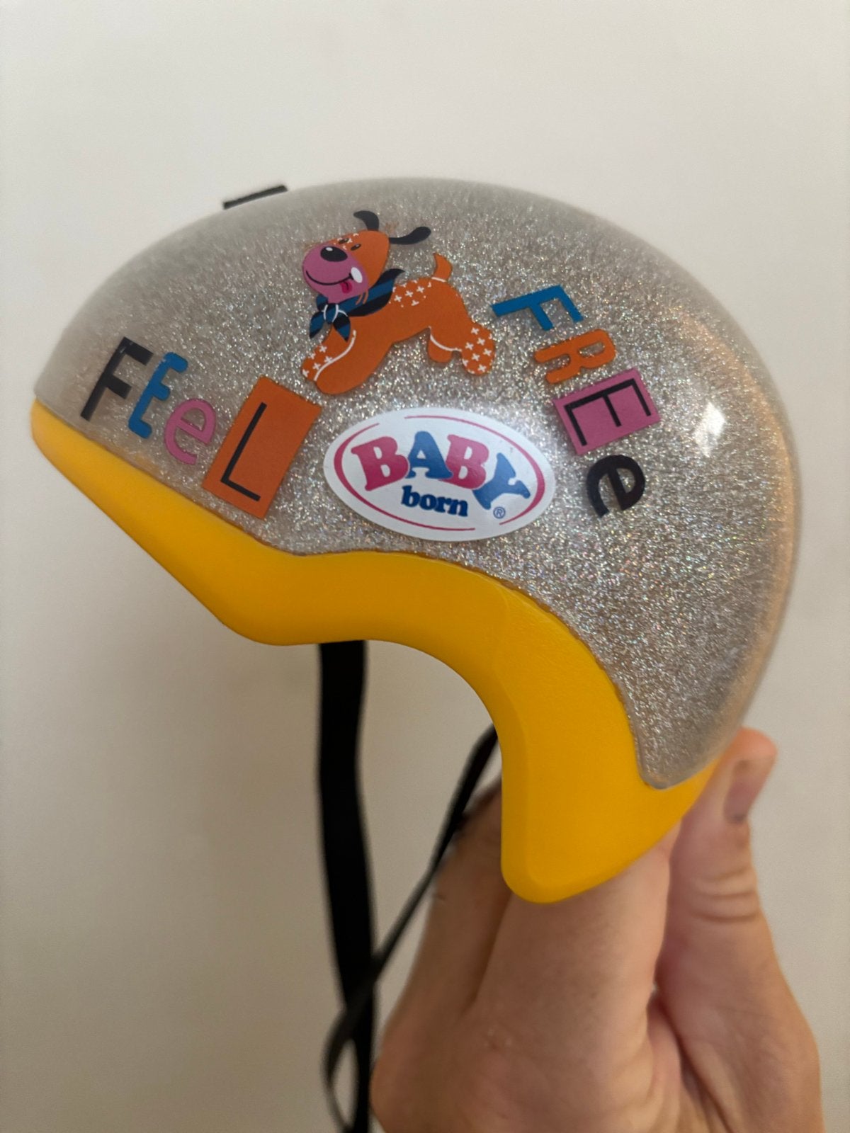BABY born Fietshelm zilverkleurig voor poppen 43 cm, Ophalen of Verzenden, Gebruikt, Babypop