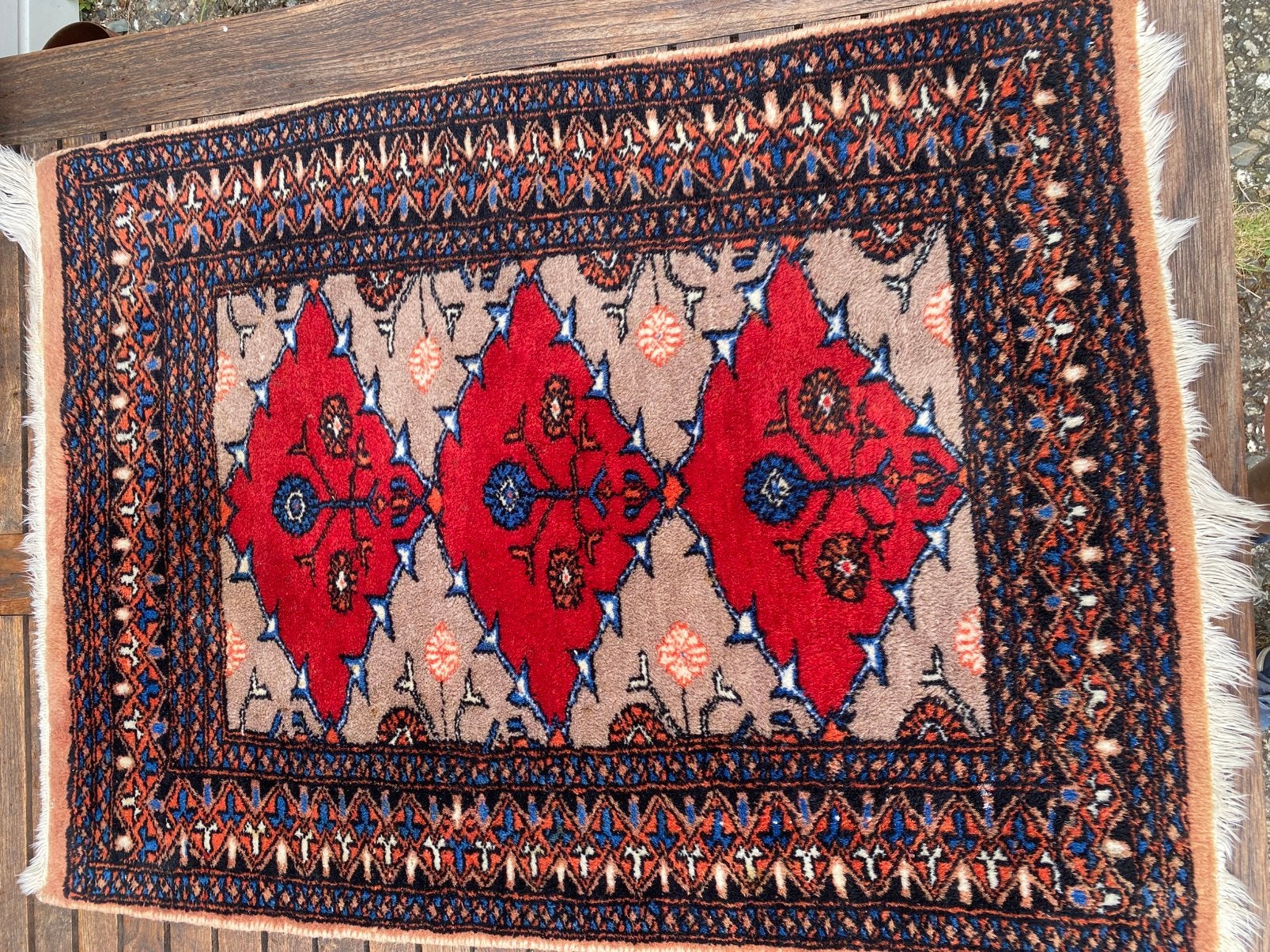 Vintage Afghaans of Pakistaans kleed / loper 86x63cm, Ophalen