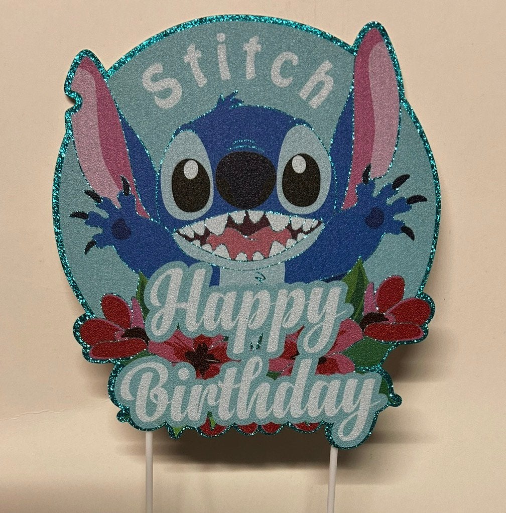 Stitch taartversiering / taart topper 16cm x 17cm