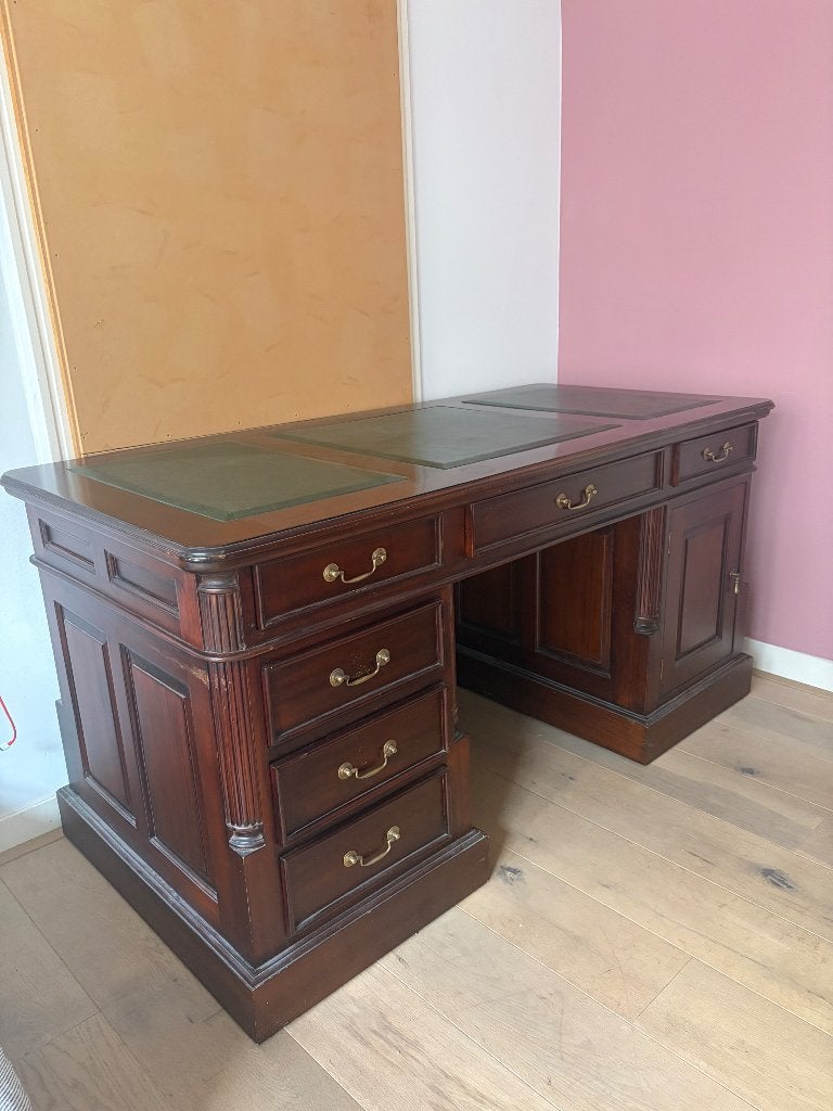 Klassiek Engels bureau, Ophalen, Gebruikt, Hout, 74 cm