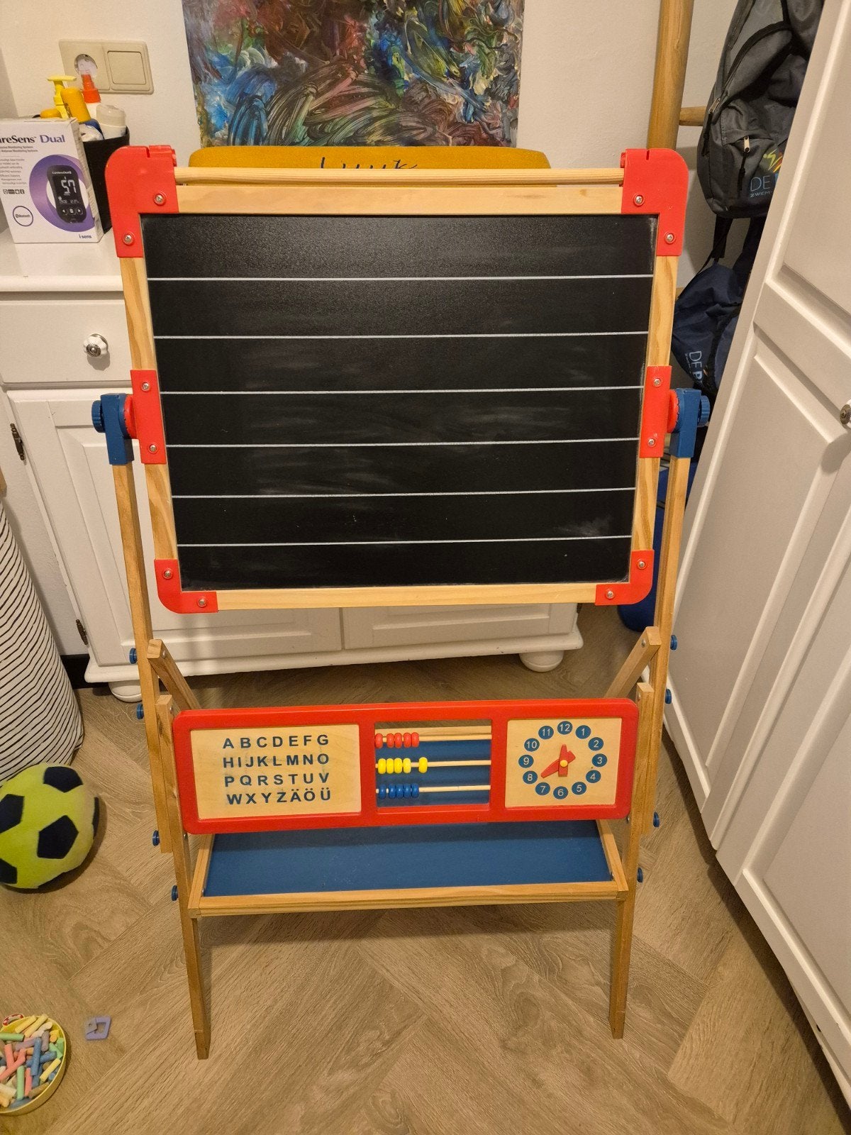 kinderschoolbord/magneet, Ophalen, Gebruikt, Krijtbord