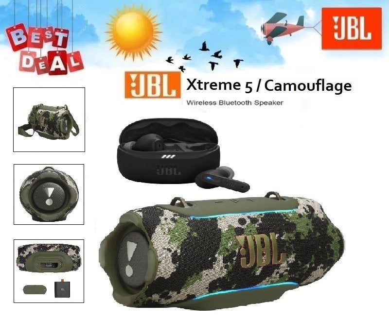 ✅NIEUW✅ JBL Xtreme 5 | Camouflage + 🎁JBL Tune Beam 2, JBL, Overige typen, Nieuw, Ophalen of Verzenden