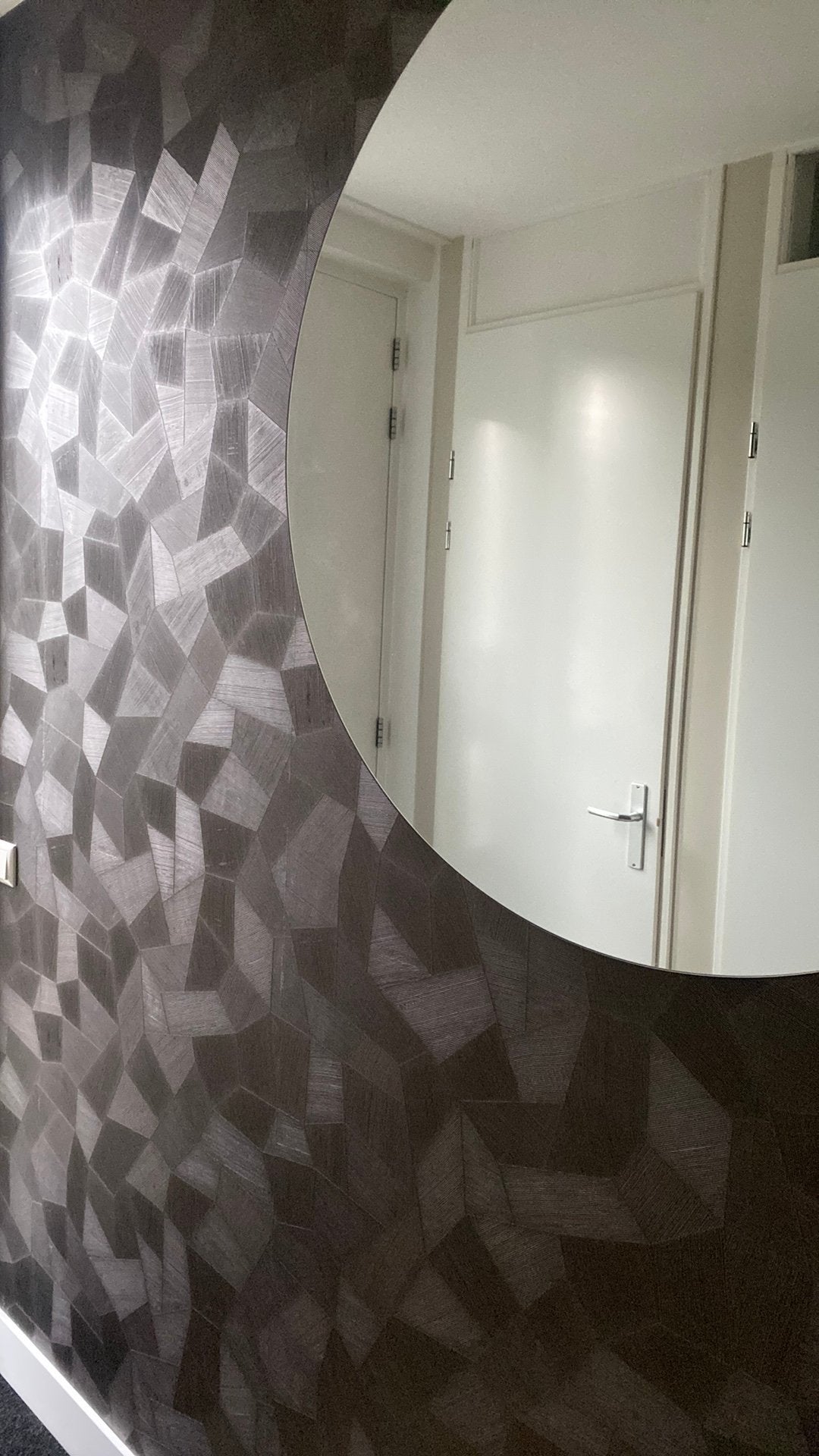 Mooi donkergrijs behang - 1 volle rol, 2 aangebroken, Ophalen, Minder dan 10 m², Grijs