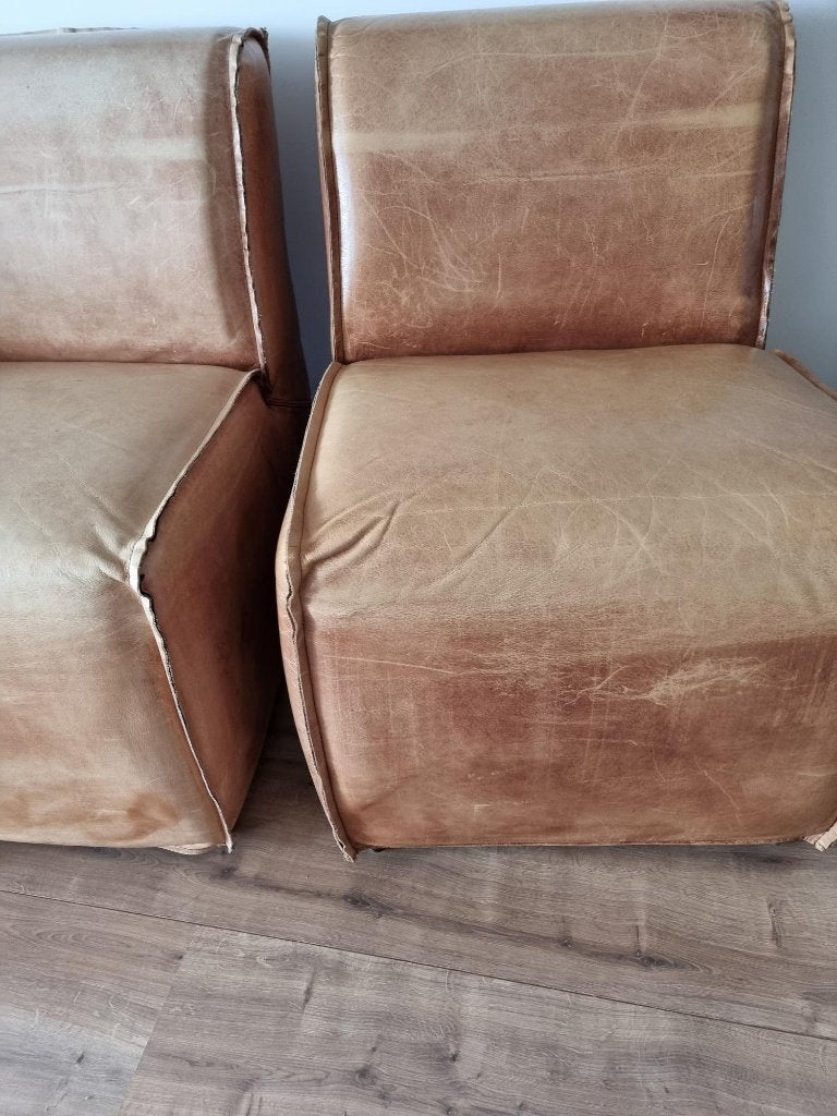 stoelen eetkamer leer, Ophalen, Gebruikt, Overige kleuren, Leer