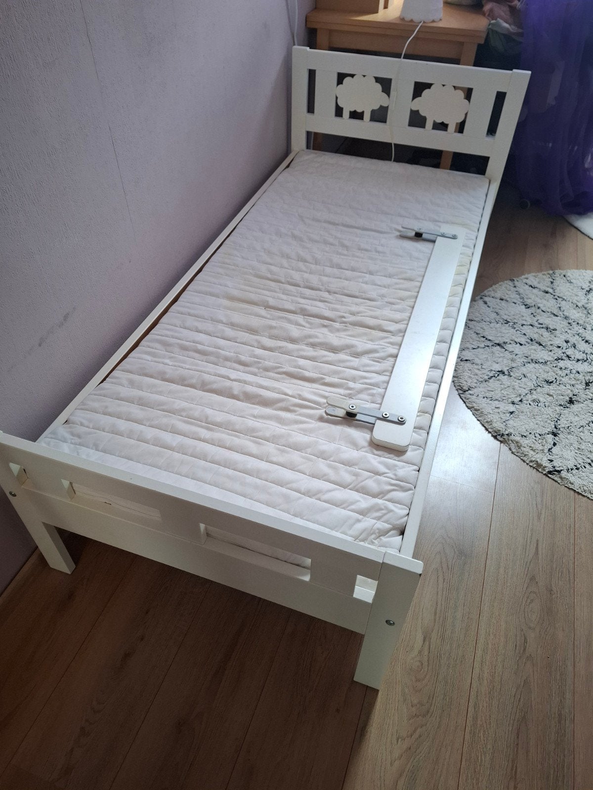 IKEA KRITTER Peuterbed met lattenbodem, wit, 70x160 cm, Ophalen, Gebruikt, Wit, 190 cm of minder