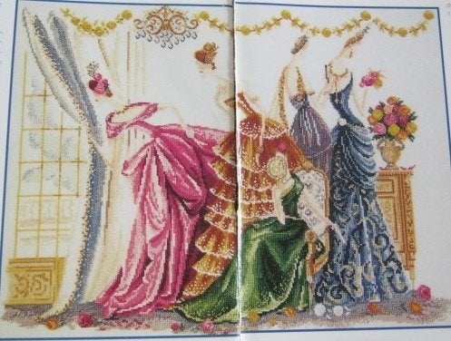 Borduurpatroon  Klassieke dames op feest  nr 6250, Verzenden, Nieuw, Handborduren, Patroon