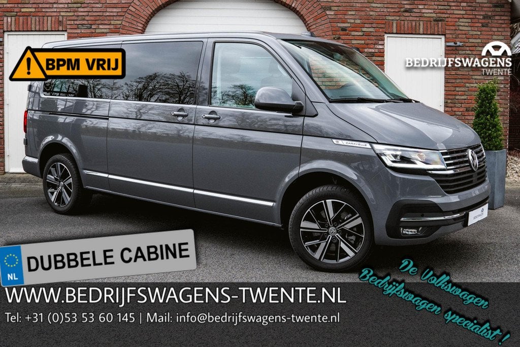 Volkswagen Transporter T6.1 CARAVELLE 204PK DSG L2H1 DC LED, Auto's, Stof, Gebruikt, 4 cilinders, Volkswagen