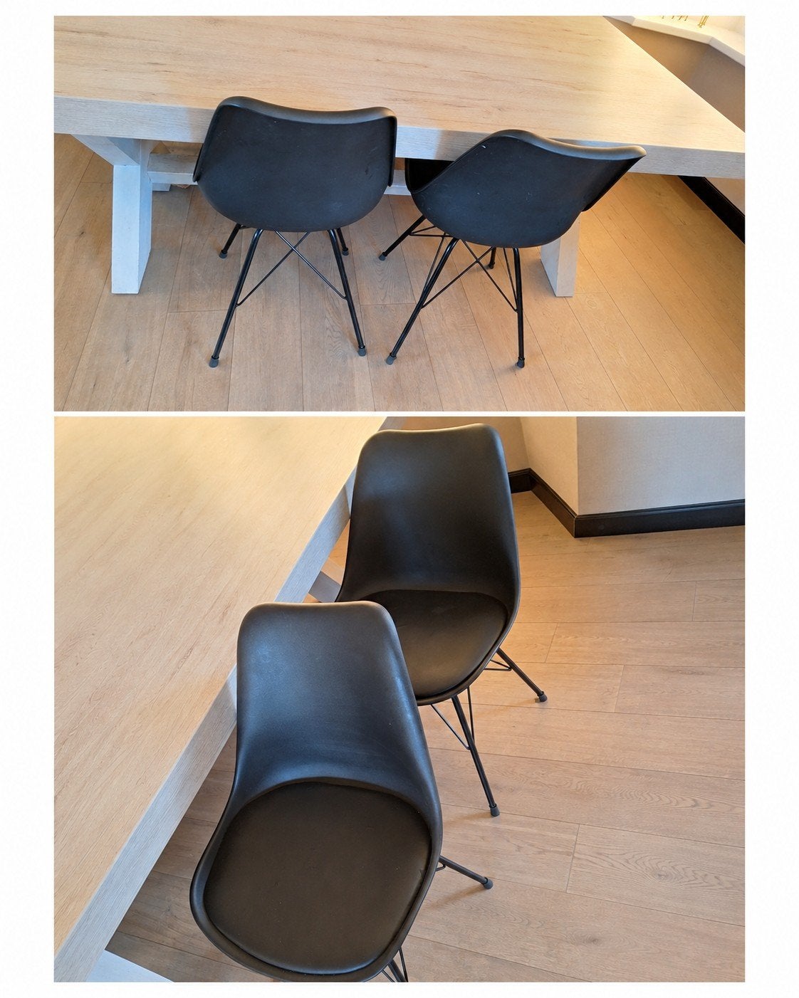 Gratis stoelen met gebruikerssporen, Gebruikt, Twee, Zwart, Ophalen of Verzenden