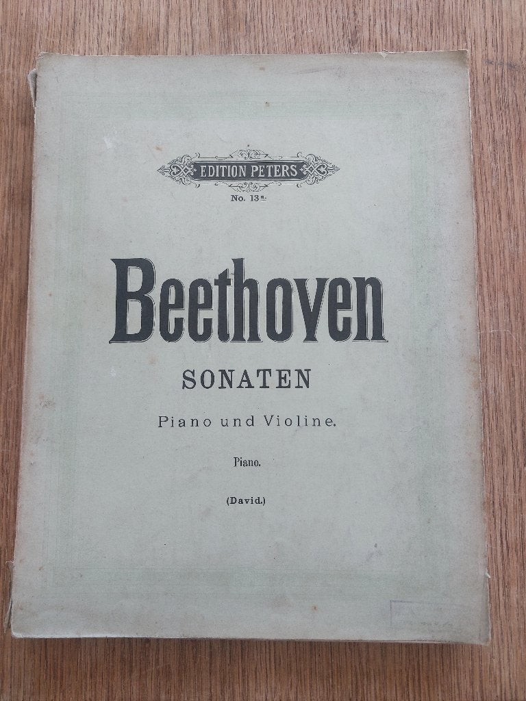 Antieke Beethoven Sonaten voor Piano en Viool, Muziek en Instrumenten, Gebruikt, Klassiek, Ophalen of Verzenden, Piano