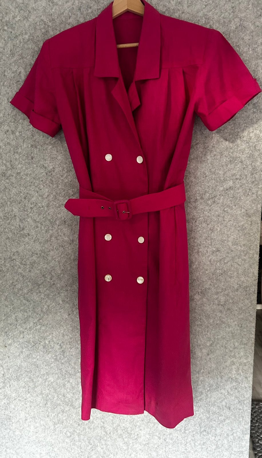 Prachtige vintage fuchsia roze 80er jaren jurk, Kleding | Dames, Jurken, Maat 38/40 (M), Ophalen of Verzenden, Zo goed als nieuw