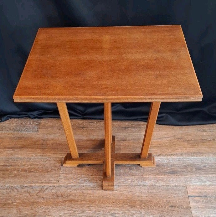 Vintage Art Deco Bijzettafeltje, 50 tot 100 cm, Ophalen of Verzenden, Zo goed als nieuw, Overige houtsoorten