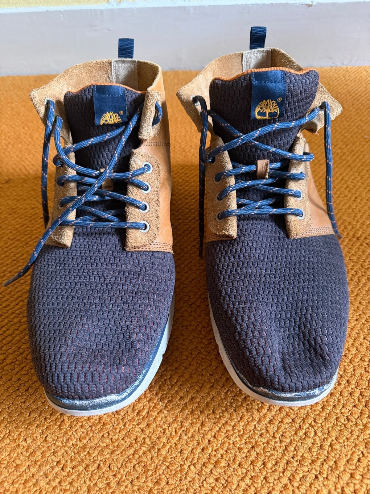 Timberland Sensorflex halfhoge herenschoenen bruin/blauw, Ophalen of Verzenden, Gedragen, Bruin, Boots