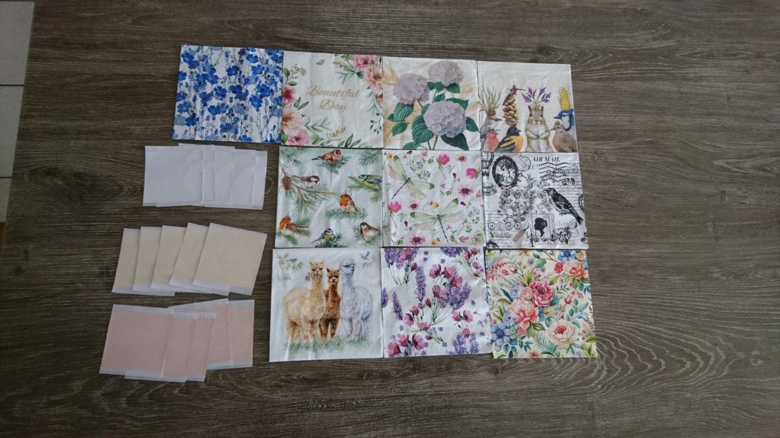 10 Servetten Decoupage + Bladgoud, Zilver, Brons (setje 2), Nieuw, Meerkleurig, Ophalen of Verzenden, Papier of Karton
