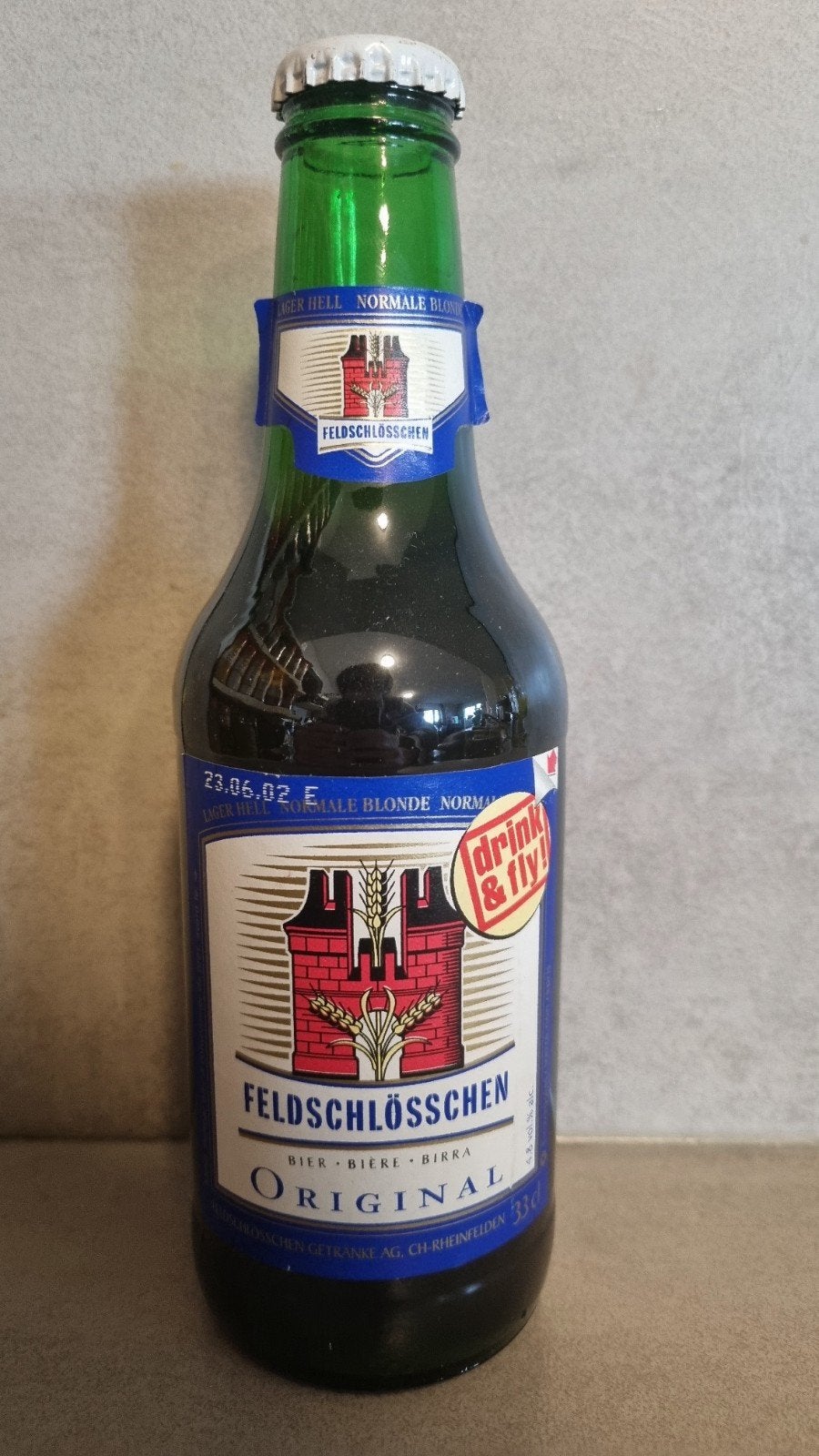 Feldschlösschen Original - Ch, Reinfelden - 33cl - tht '02, Ophalen of Verzenden, Zo goed als nieuw, Flesje(s), Overige merken