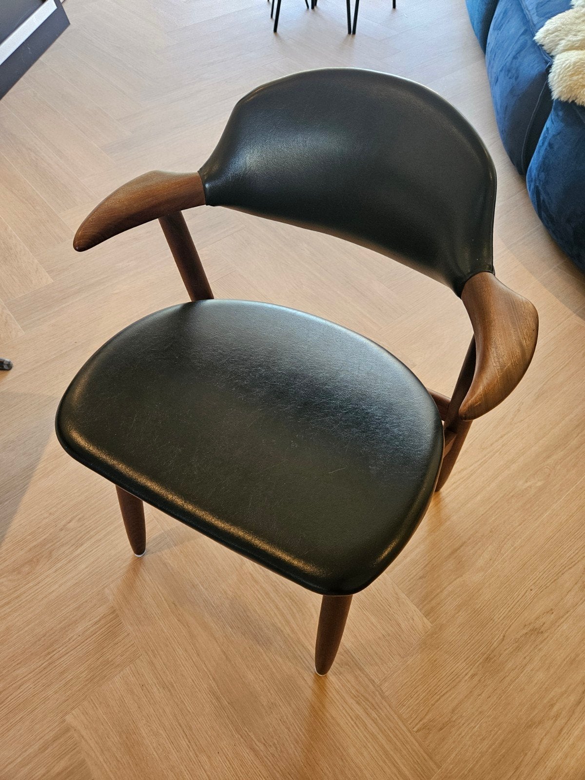 Vintage Koehoorn Stoel - Deens Design in Uitstekende Staat, Antiek en Kunst, Ophalen
