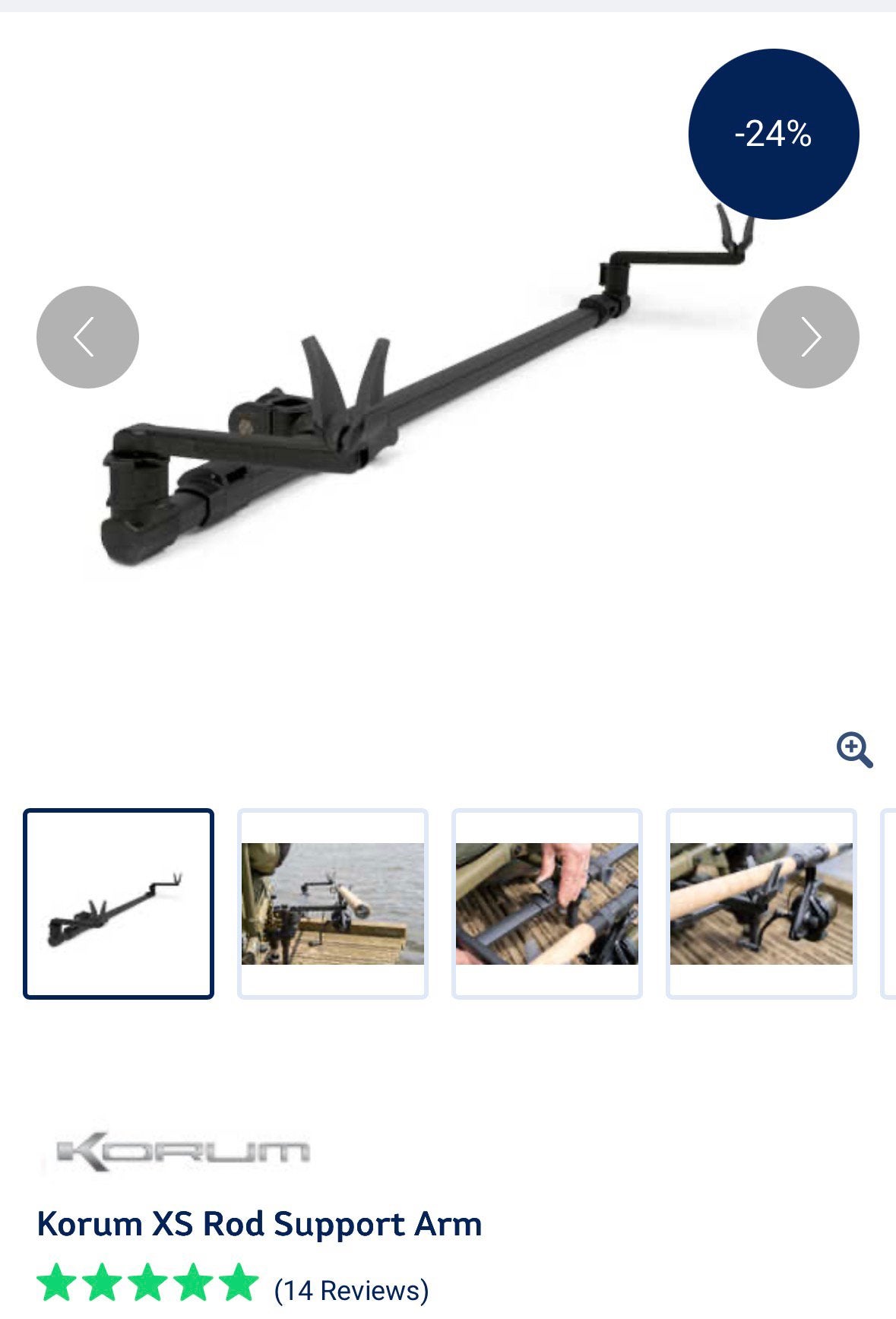 Korum XS rod support arm, Watersport en Boten, Ophalen, Zo goed als nieuw, Overige typen