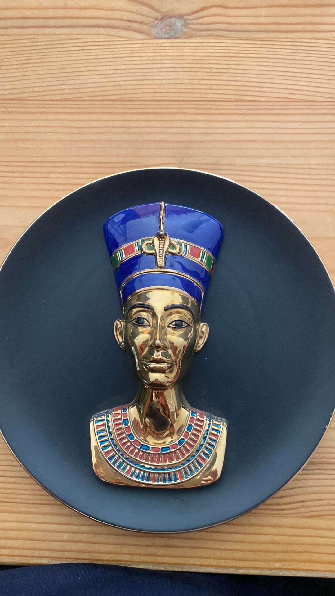 Bradex Nefertiti wandbord - 22-karaats goud, Antiek en Kunst, Ophalen of Verzenden
