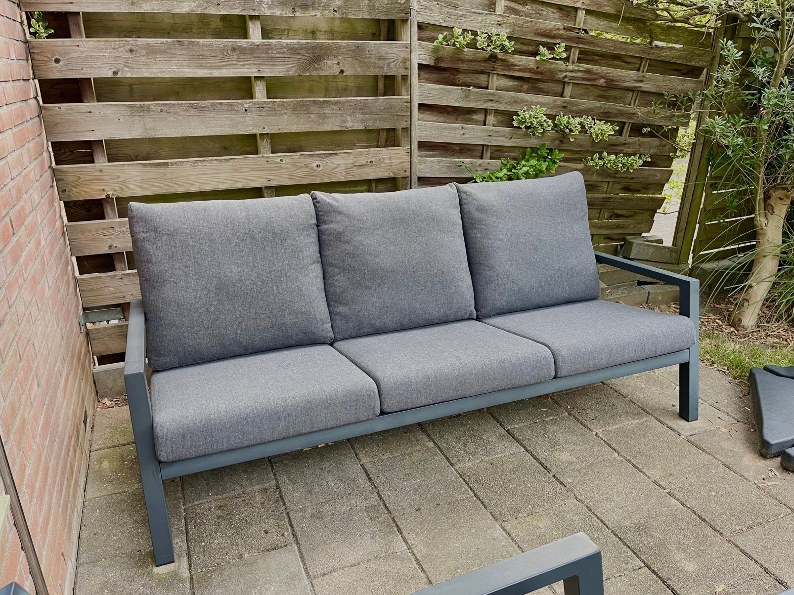 Loungebank Van der Garde Atlanta/Boston UITERLIJK 30/8 WEG, Tuin en Terras, Ophalen, Zo goed als nieuw, Aluminium, Bank