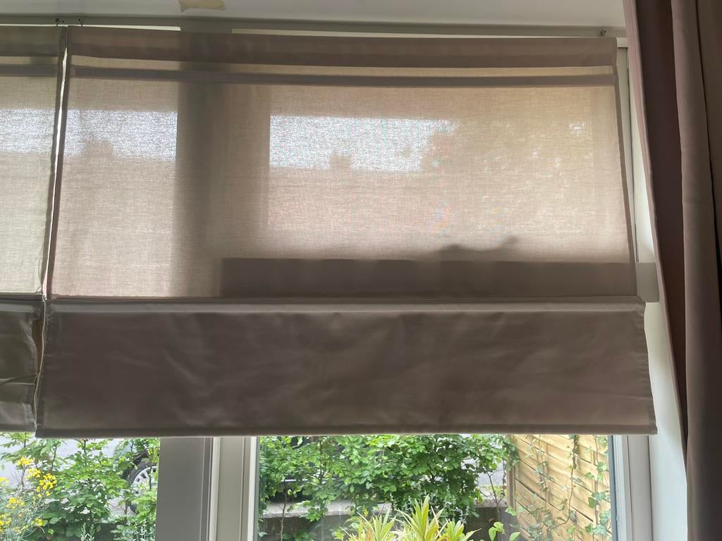 Beige vouwgordijn IKEA Ringblomma, Huis en Inrichting, Beige, Zo goed als nieuw, Minder dan 100 cm, 50 tot 100 cm