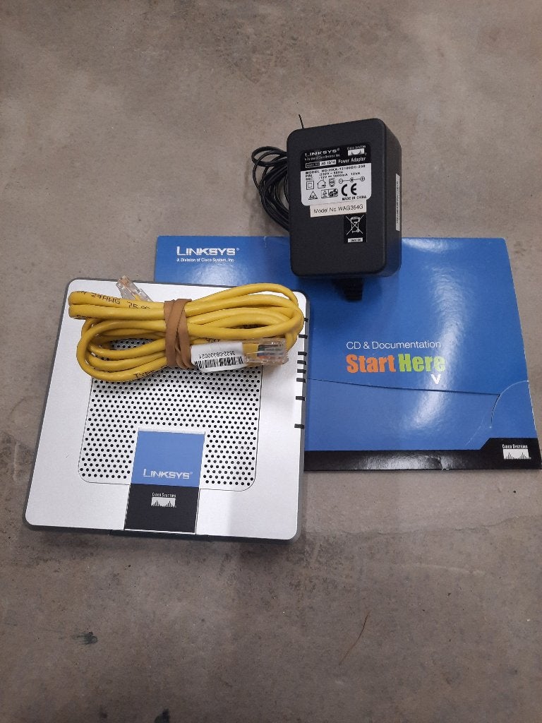 Linksys gateway WAG354G, Computers en Software, Routers en Modems, Ophalen of Verzenden, Zo goed als nieuw, Router met modem, Linksys
