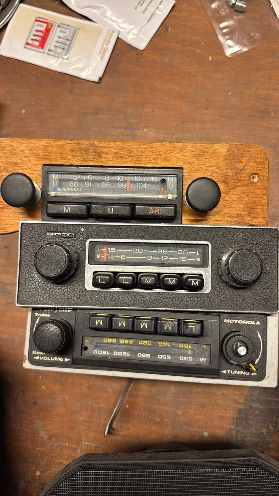 Vintage Autoradio's: Blaupunkt, Simon, Motorola, Ophalen of Verzenden, Gebruikt