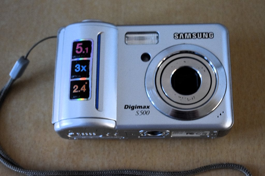 Samsung Digimax S500 Compactcamera - 5.1 Megapixels, Audio, Tv en Foto, Ingebouwde flitser, Gebruikt, Ophalen of Verzenden, Compactcamera