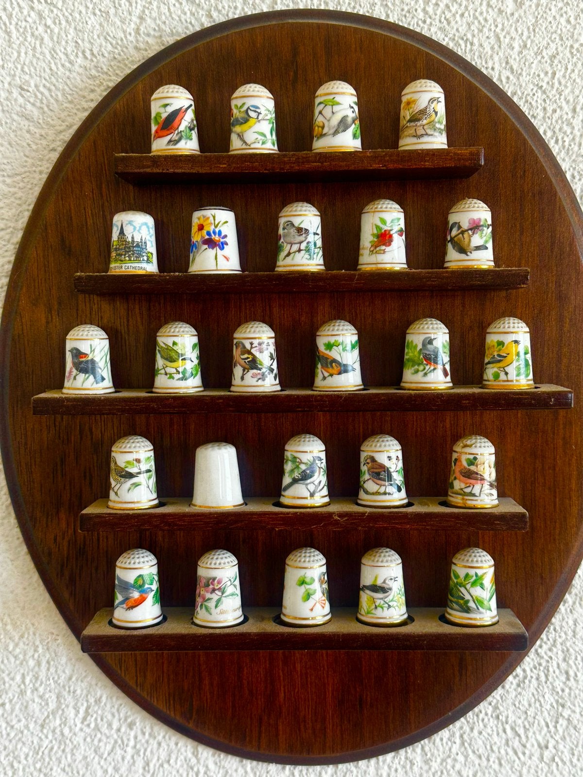 WOW! 25 st Franklin Mint vingerhoedjes COMPLEET, Verzamelen, Vingerhoedjes, Gebruikt, Buitenland, Porselein, Reliëf, Ophalen of Verzenden