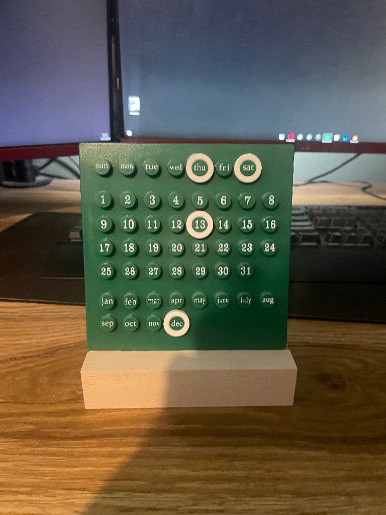 groene ring kalender, Ophalen of Verzenden, Maandkalender, Zo goed als nieuw