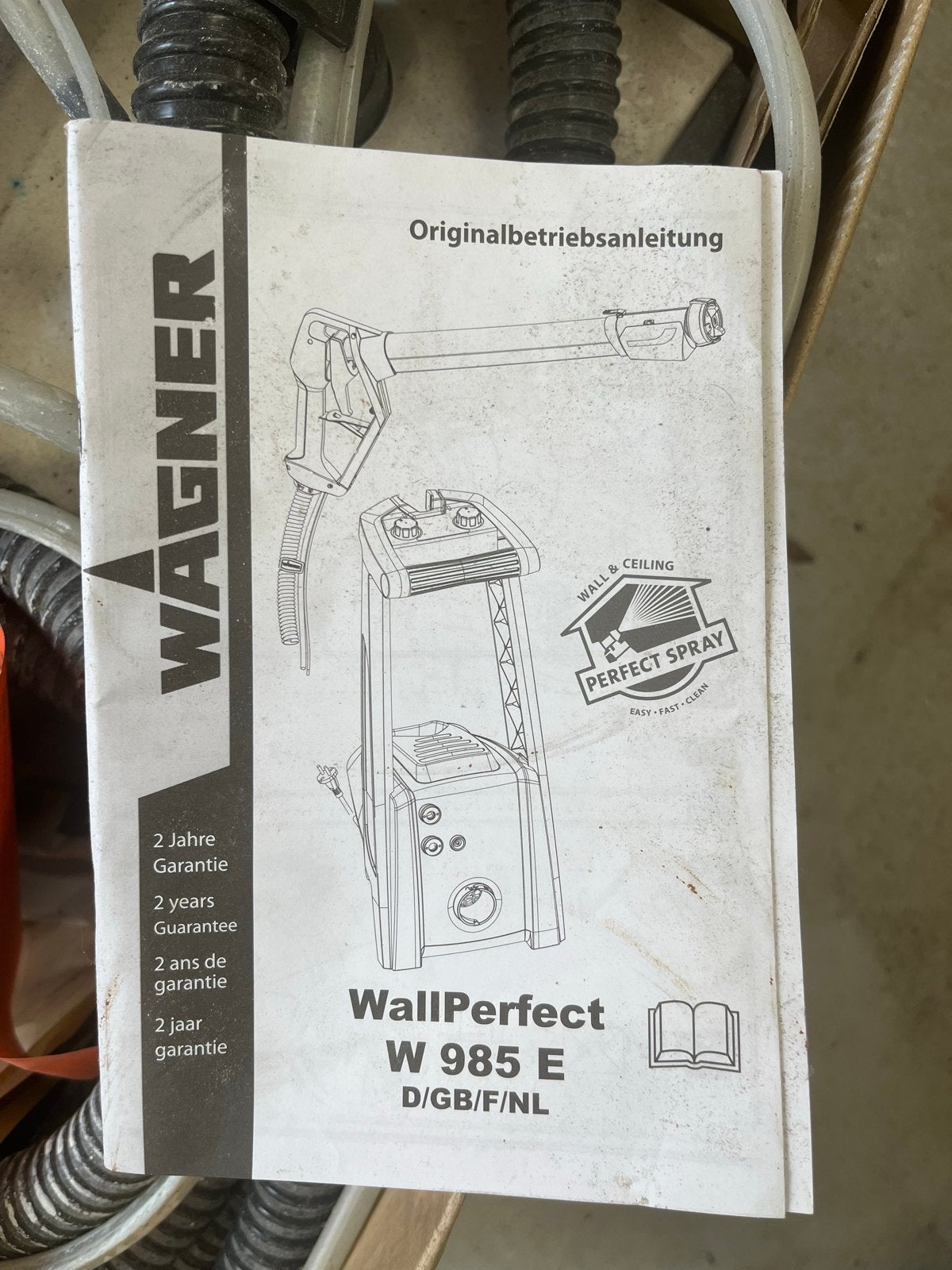 Wagner WallPerfect W 985 E Verfspuit, Ophalen, Gebruikt, Verfspuit of Verfpomp