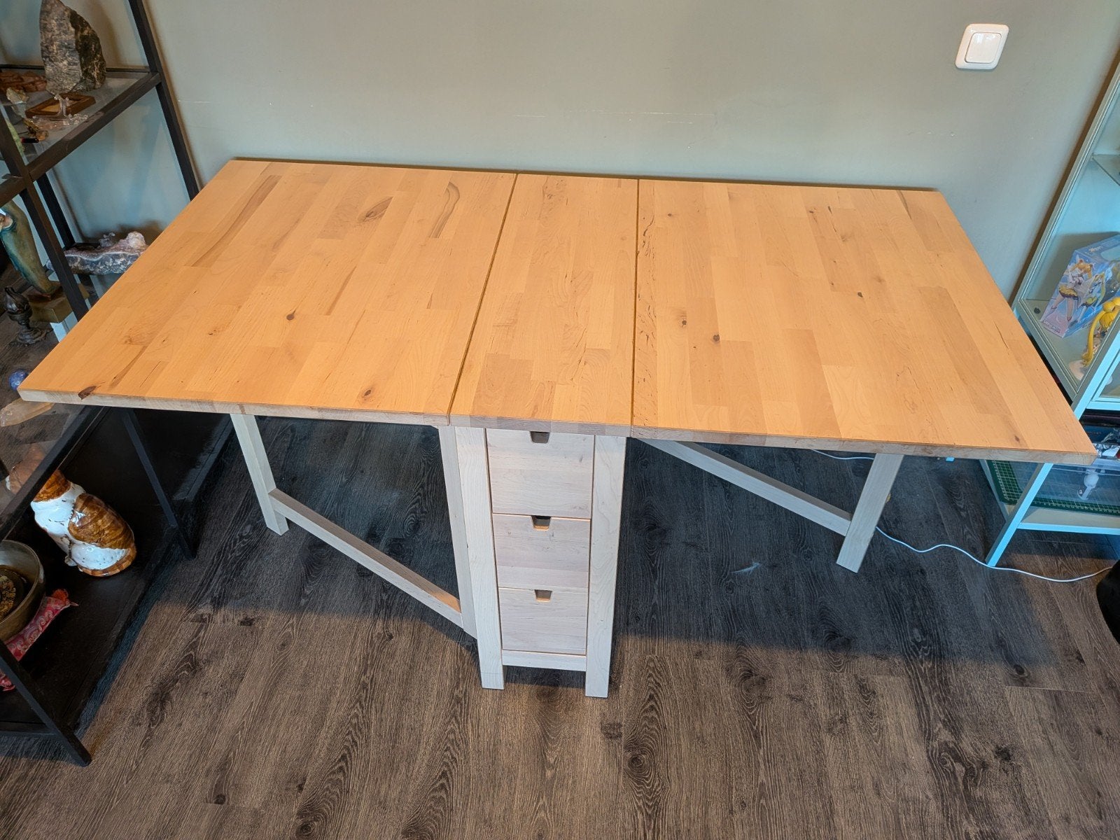IKEA NORDEN klaptafel / eettafel houtkleur, Huis en Inrichting, Bureaus, Ophalen, Gebruikt