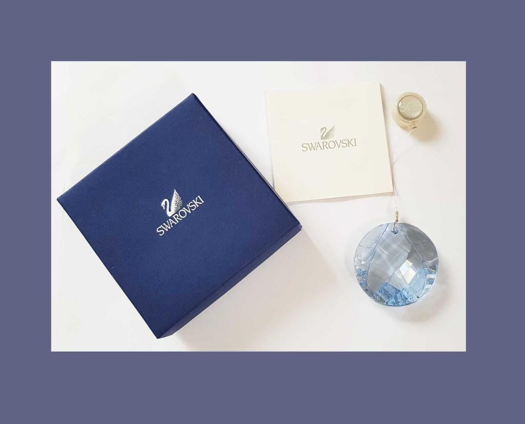 Swarovski raamornament Water Blauw met doos en omdoos, Ophalen of Verzenden, Zo goed als nieuw, Figuurtje