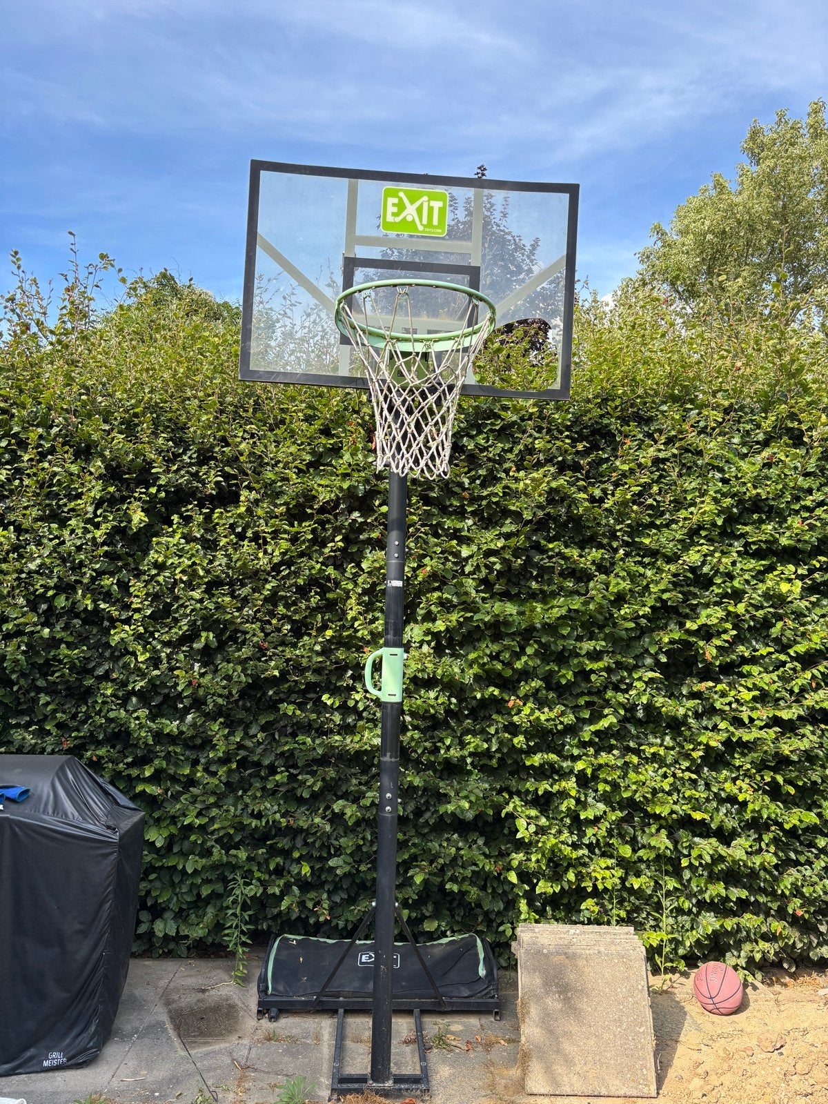Basketbal basket, in hoogte verstelbaar met klapring, Ophalen, Gebruikt, Ring, Bord of Paal