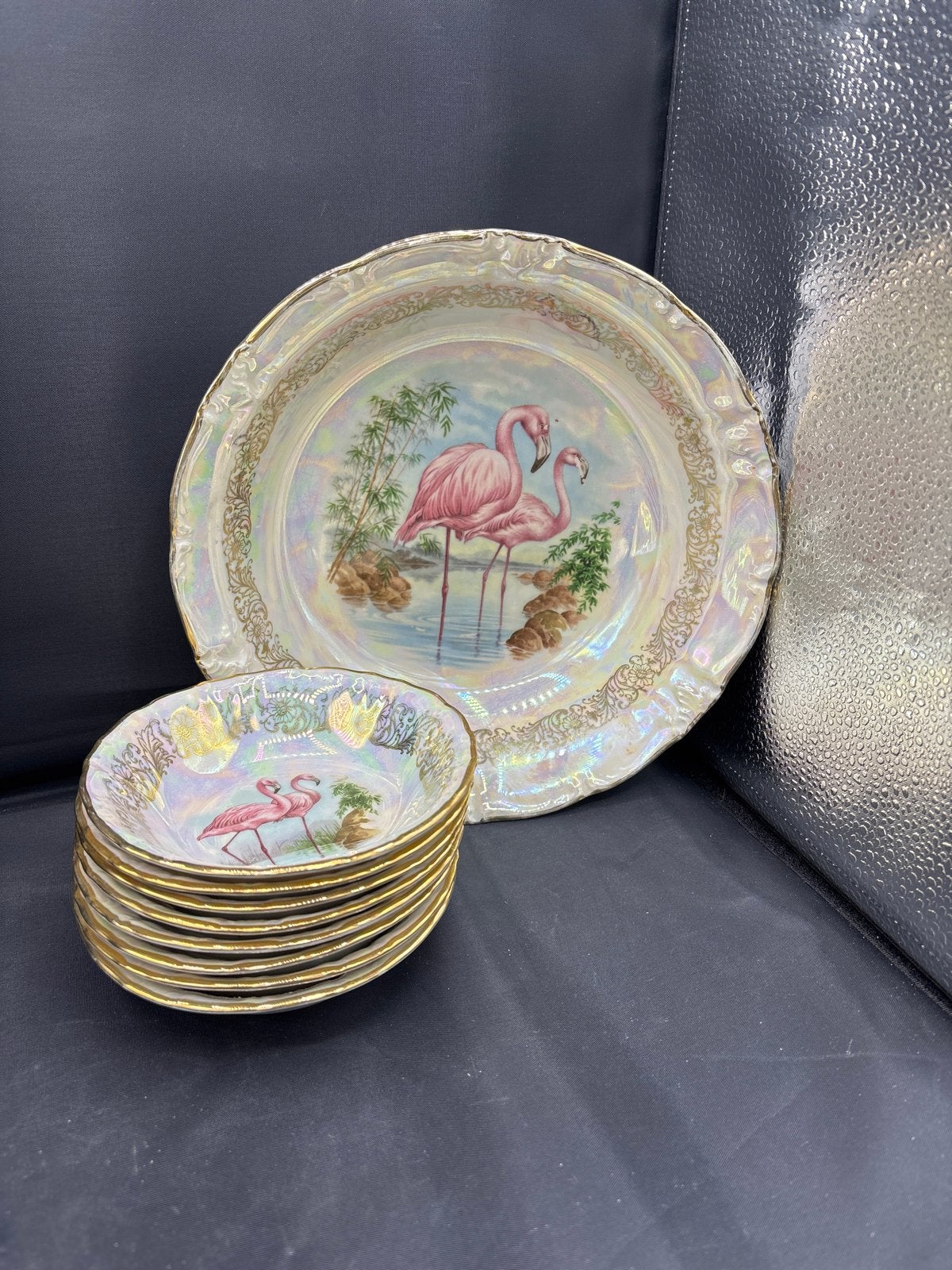 Vintage Winterling Flamingo Schalen Set, Ophalen of Verzenden