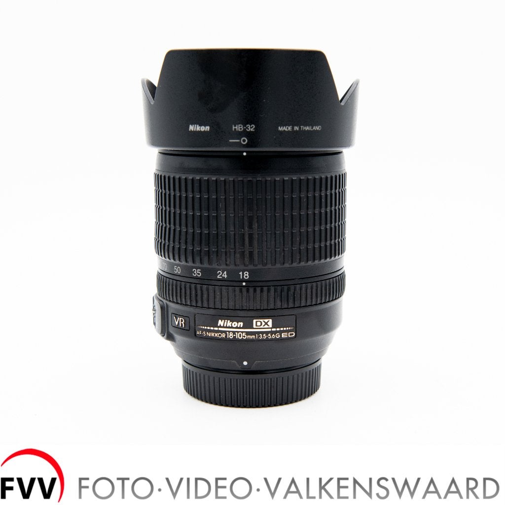 Nikon AF-S 18-105 mm F3.5-5.6G ED VR DX, Audio, Tv en Foto, Fotografie | Lenzen en Objectieven, Gebruikt, Handmatige focus, Nikon