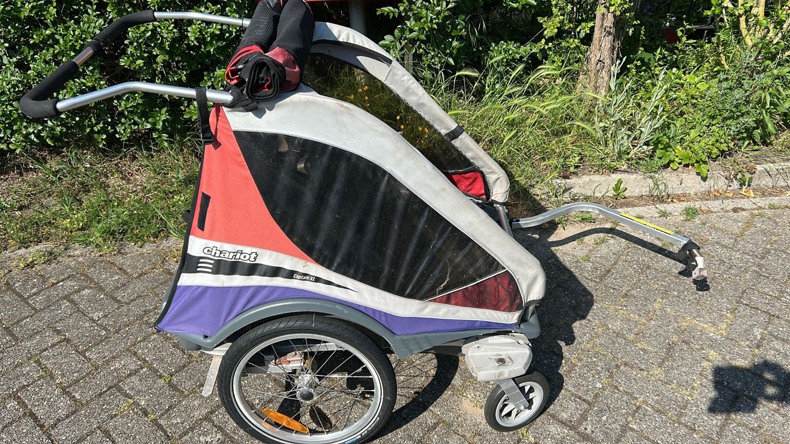 Thule - Chariot XL Kinderfietskar - Veelzijdig en Opvouwbaar, Ophalen, Gebruikt, Vering, Kinderkar