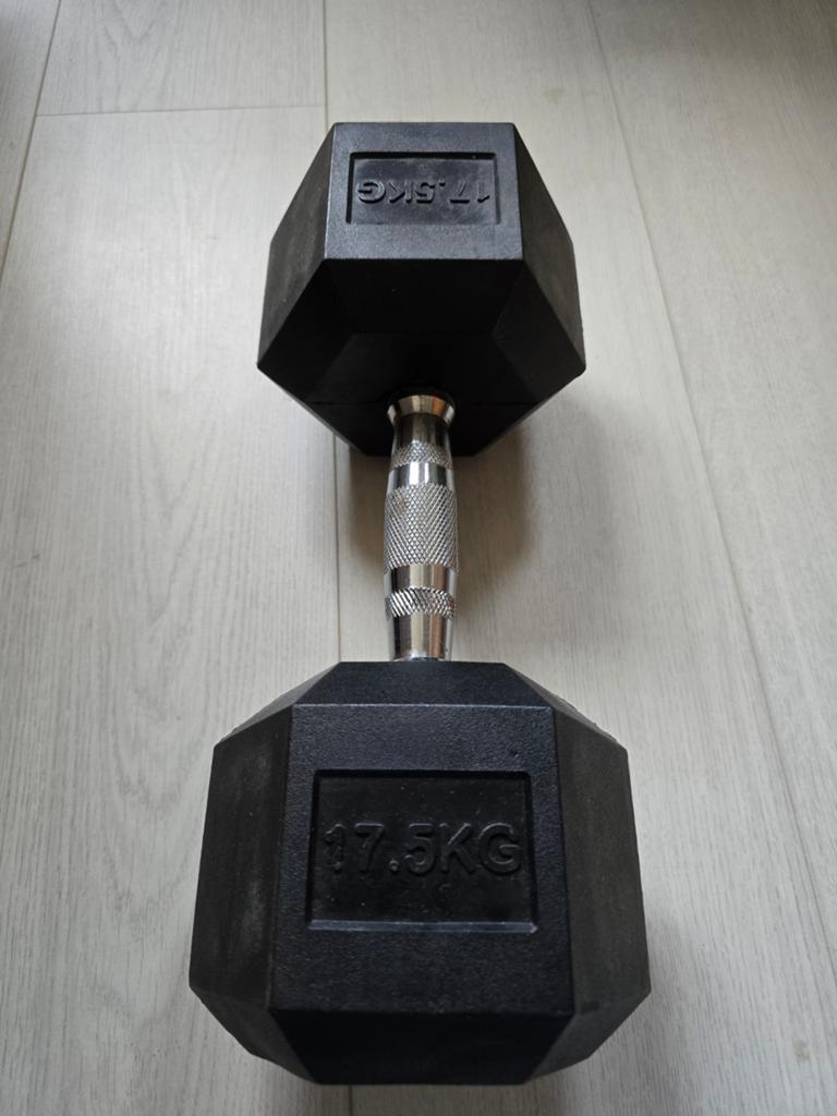 Hexa dumbells 10 en 17,5KG, Sport en Fitness, Fitnessmaterialen, Ophalen of Verzenden, Zo goed als nieuw, Dumbbell